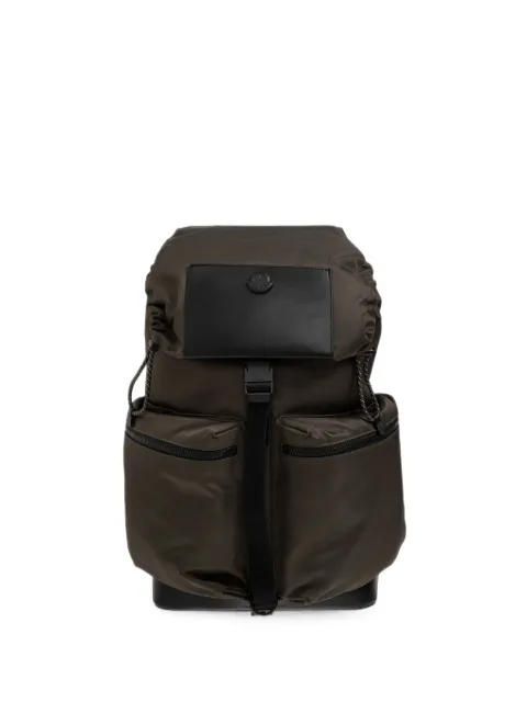 Moncler Kenton Drill logo-patch backpack Green L209A5A00002N0577