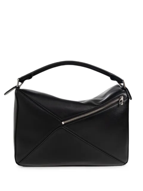 LOEWE large Featherlight Puzzle shoulder bag Black B510PZZX01