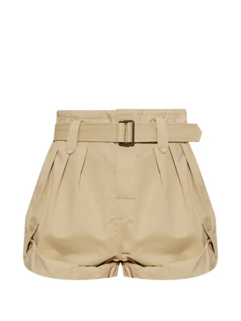 Kenzo belted pleated shorts Neutrals FG62SH0869GD