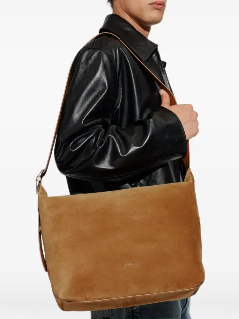 LOEWE large Loop leather shoulder bag Brown BB22003X02