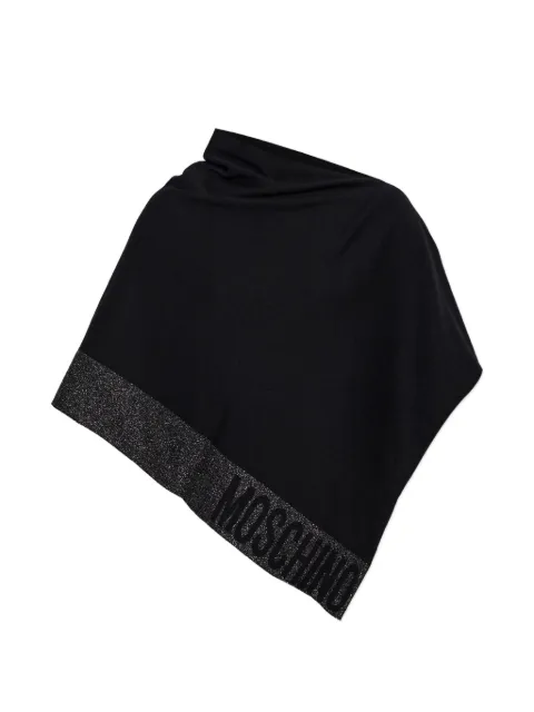 Moschino logo-detail metallic-trim poncho Black 30667M3348