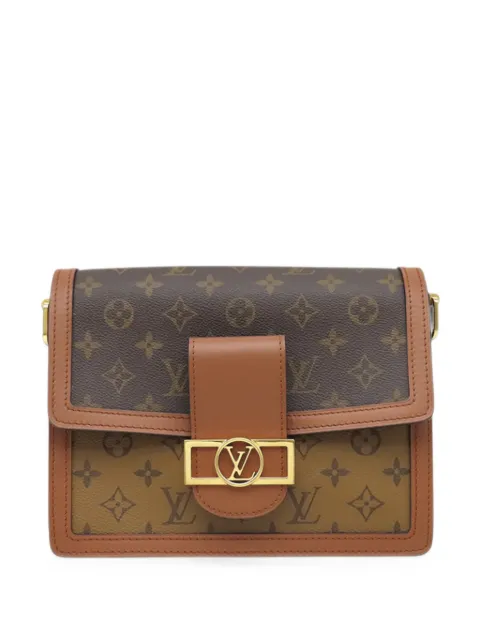 Louis Vuitton Pre-Owned 2021-2026 Monogram Reverse Dauphine MM satchel Brown 50U17V067TX61JQ4