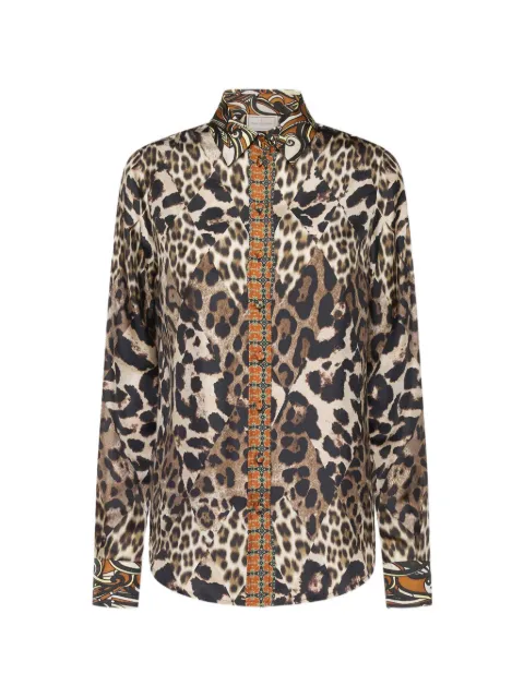Pierre-Louis Mascia Aloe leopard-print silk shirt Brown ALOESCML11190SE519340101