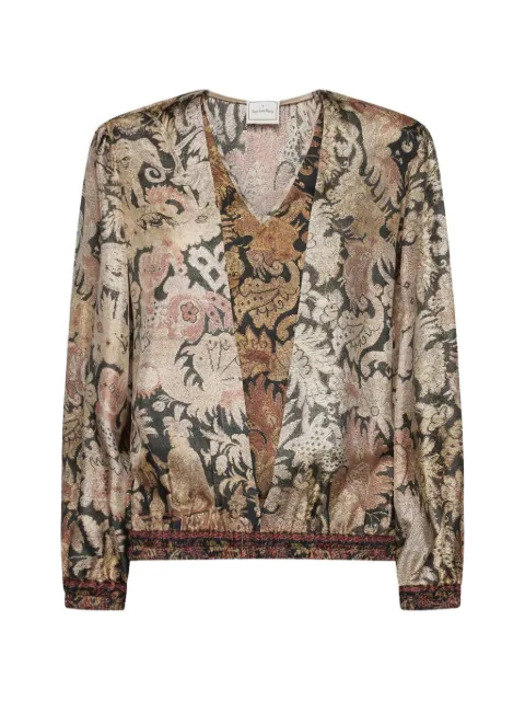Pierre-Louis Mascia Aloe floral-print silk blouse Neutrals ALOESCML12942SE519624101