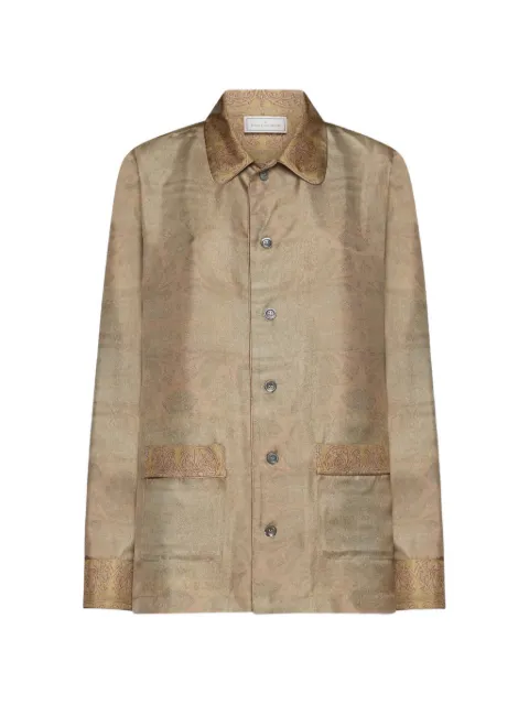Pierre-Louis Mascia Aloe paisley-print silk shirt Neutrals ALOESCML12149SE519408101