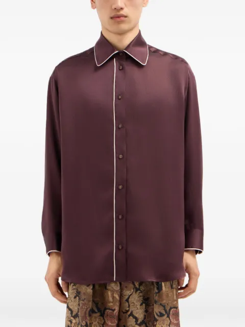 Pierre-Louis Mascia Mutka silk shirt Purple MUTKAUCML12936SE31587BORDEAU