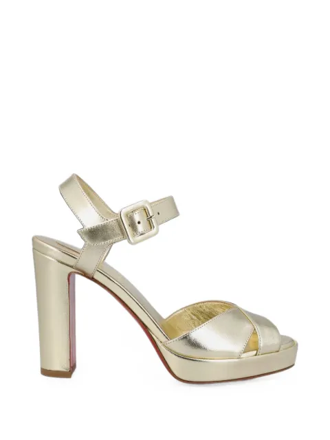 Christian Louboutin Cora platform buckled sandals Gold 3260104
