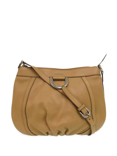 Gucci Pre-Owned 2000-2015 Calfskin Abbey D Ring crossbody bag Brown C64Y4NIC3CIGZ7VG