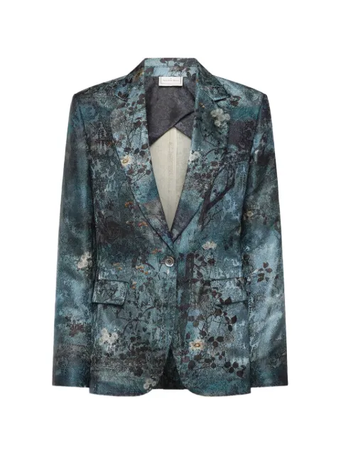 Pierre-Louis Mascia floral-print blazer Blue JP682DOXGC12430VI519560101