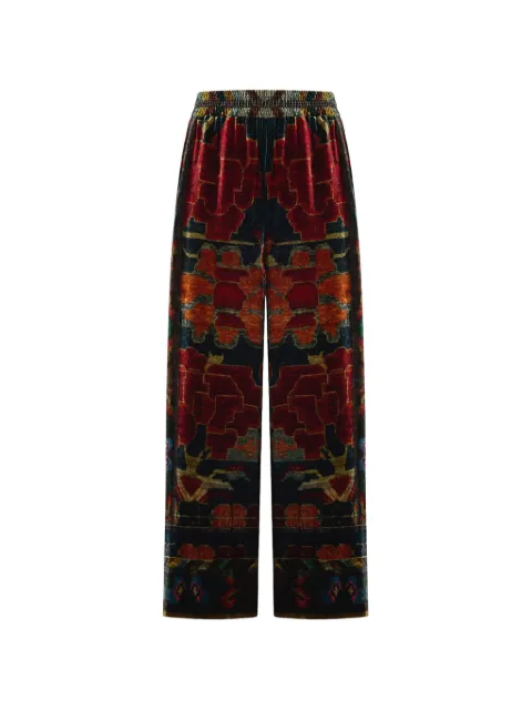 Pierre-Louis Mascia Kanada abstract-print palazzo pants Black KANADAPT12599VI519503101