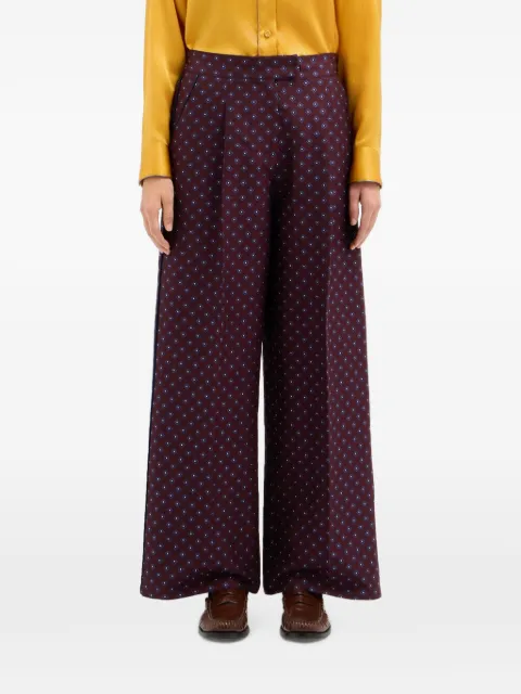 Pierre-Louis Mascia JP688 geometric-print tailored trousers Purple JP688TFPT12937SEBORDEAUX