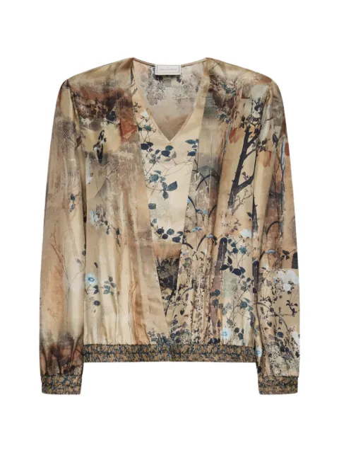 Pierre-Louis Mascia Aloe floral-print silk blouse Neutrals ALOESCML12942SE519625101