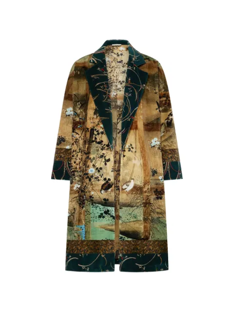 Pierre-Louis Mascia Revdox floral-print coat Brown REVDOXSPO12438CO519580101
