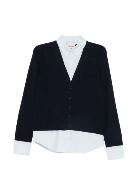 Semicouture layered-effect cardigan Blue Y6WH32