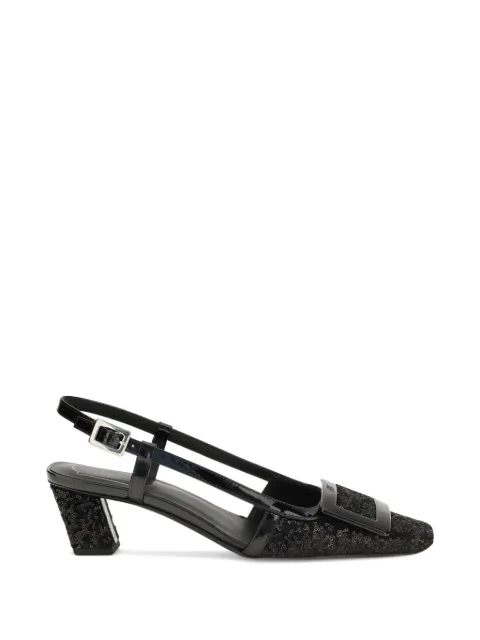 Roger Vivier Belle Vivier buckle slingback pumps Black RVW00640760VSN