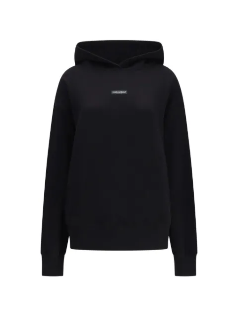 Dolce & Gabbana logo-patch hoodie Black F9T46TGDDPQ
