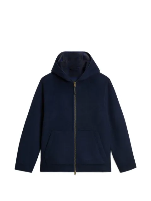Woolrich double wool hooded jacket Blue CFWOOU2186MRUT5417