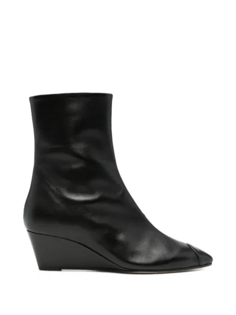 Aeyde Mia Cap wedge-heel ankle boots Black A11AB0737001001226