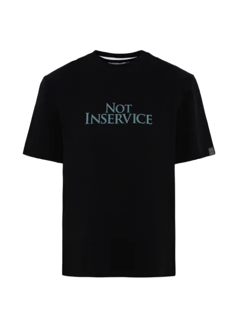 SRVC Studio graphic-print padded-shoulder T-shirt Black SS26JT05C