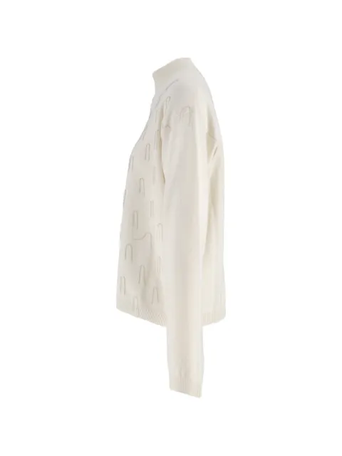 Fabiana Filippi fringed high-neck sweater Neutrals MAD216F372M2810000