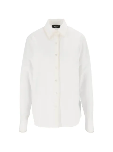 Fabiana Filippi ulle-trim poplin shirt White CAD216F233L582