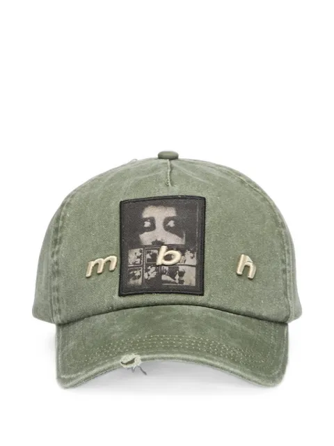 MISBHV distressed graphic-patch cap Green 261U115