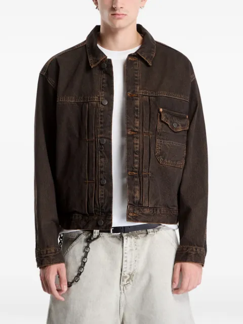 Vans faded-effect denim trucker jacket Brown VN000UB4HTP
