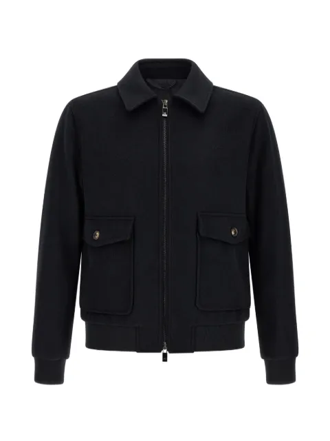 Pal Zileri zip-up wool-blend jacket Black 9D36SH543UO23501