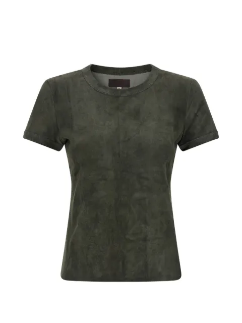 Stouls suede-finish T-shirt Grey STOULS05FUMEE
