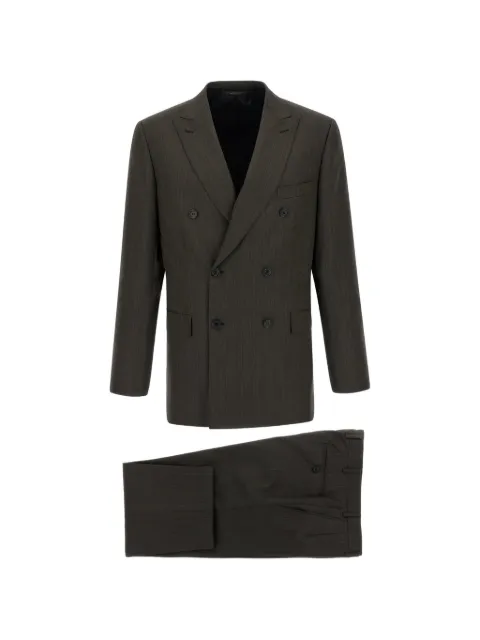Brioni Lipari herringbone wool suit Brown RA010LOEA612500