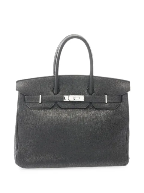 Hermès Pre-Owned 2003 Togo Birkin Retourne 35 handbag Black PJMJJQD4I7DPOY0P