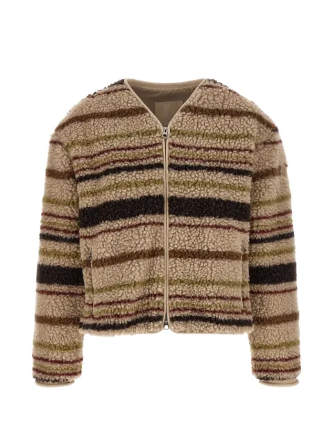 Moncler striped teddy-effect cardigan Neutrals L20938G0003189BG9