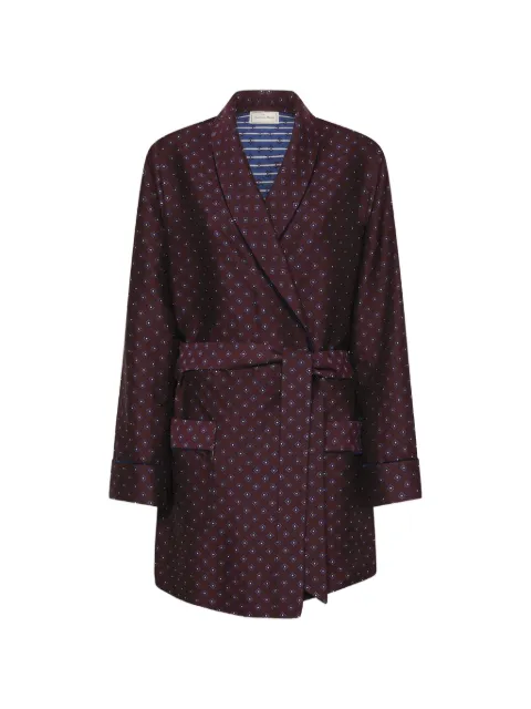 Pierre-Louis Mascia geometric-print dressing gown Red JP688ADAVT10010L92SE