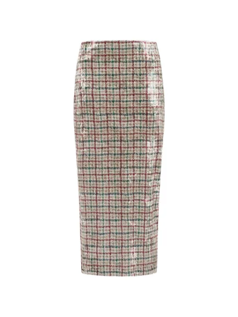 Pierre-Louis Mascia Ranat plaid pencil skirt Neutrals RANATSGO11874PL150183101