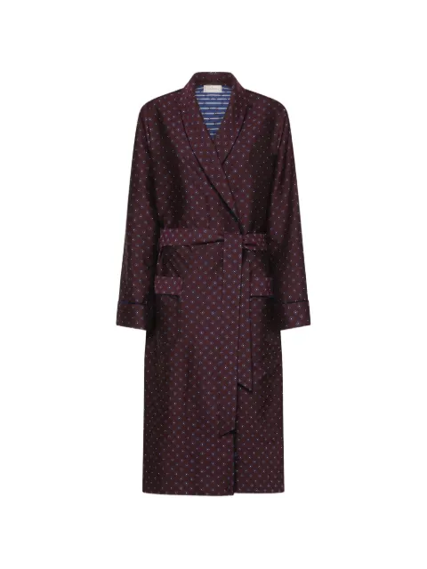 Pierre-Louis Mascia geometric-pattern dressing gown Red JP688ADAVT10010L124SE