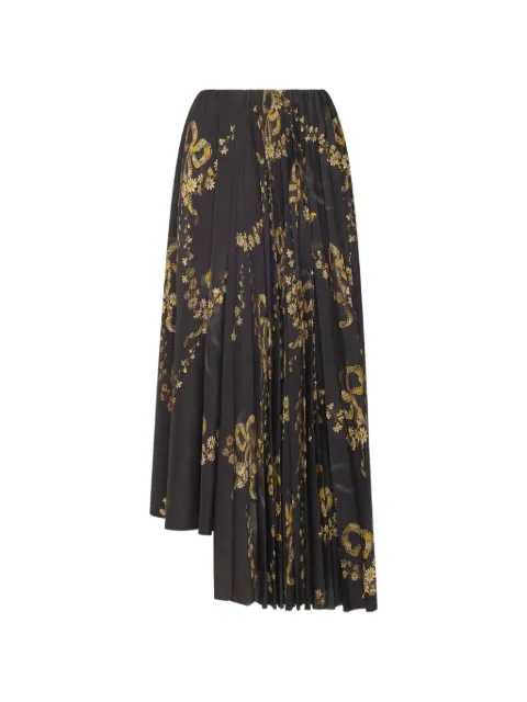 Pierre-Louis Mascia Ceto pleated asymmetric skirt Black CETOSGO12939PL