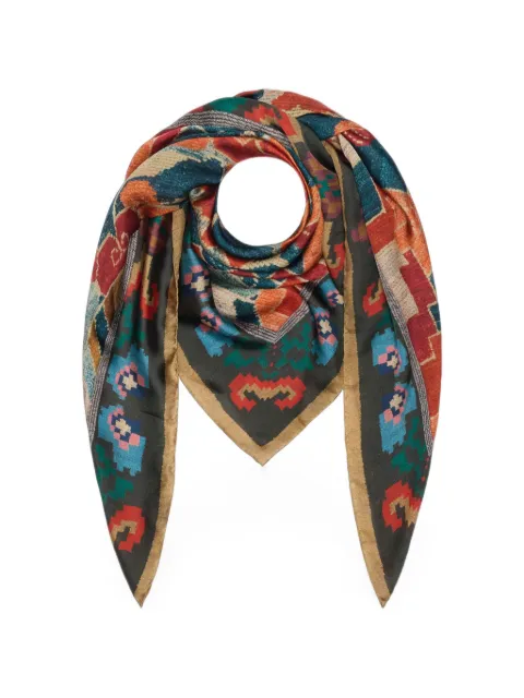 Pierre-Louis Mascia Molare shawl scarf Blue MOLARESW135X135MSE