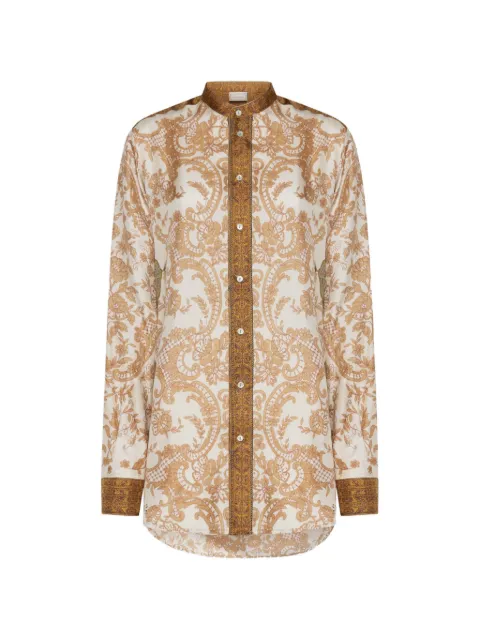 Pierre-Louis Mascia Aloe silk shirt Neutrals ALOESCML12950SE
