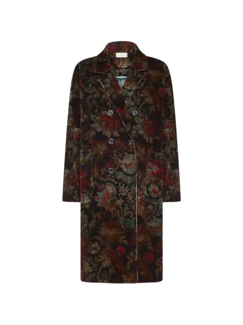 Pierre-Louis Mascia Griffintn floral-print double-breasted coat Brown GRIFFINTNSOVSPO12947CO150131101