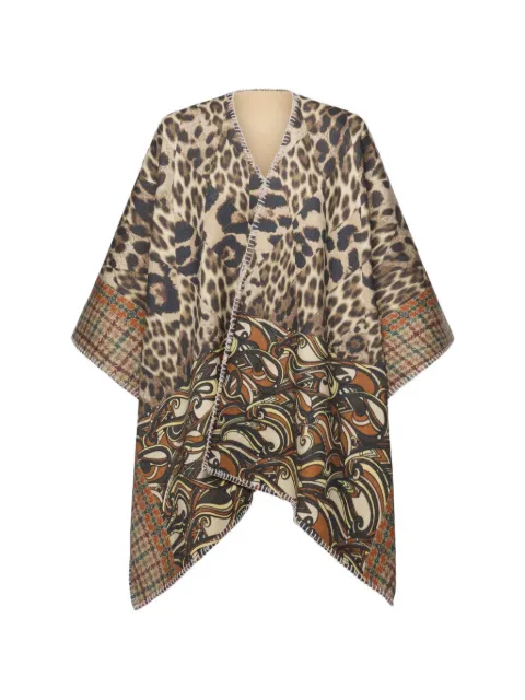 Pierre-Louis Mascia Pancake leopard-print poncho cape Brown PANCAKESPH006WO519024101
