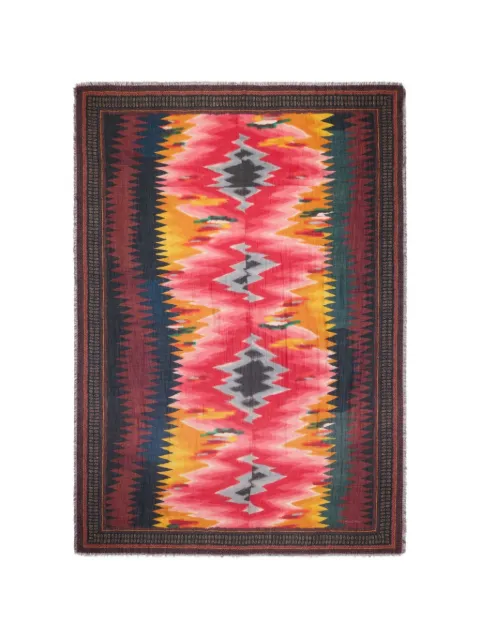 Pierre-Louis Mascia Euclidex ikat-print scarf Red EUCLIDEXS135X195SWS518617101