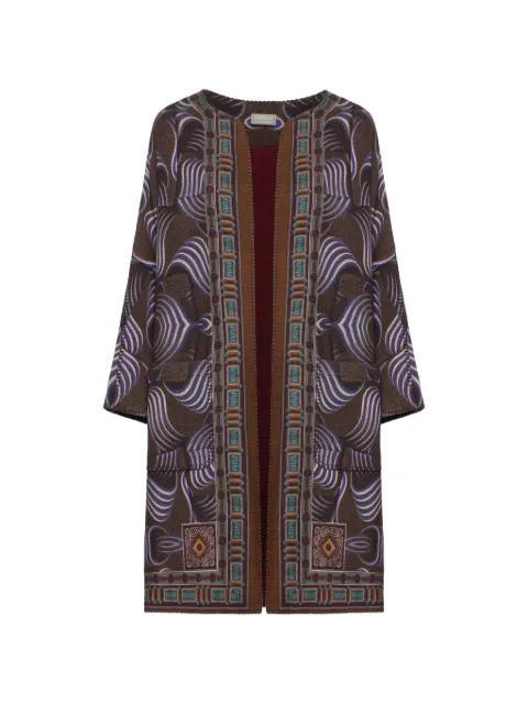 Pierre-Louis Mascia Pancake geometric-print kimono Brown PANCAKESWKM12254WO519764101