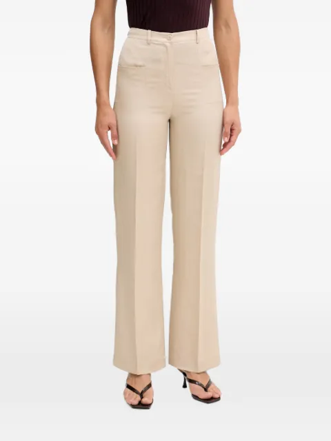 Sisley pressed-crease straight-leg trousers Neutrals 4JFDLF08X