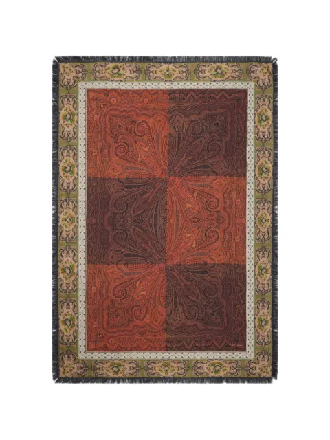 Pierre-Louis Mascia Alopie paisley-print fringed scarf Brown ALOPIE135X195DF4SE518881101