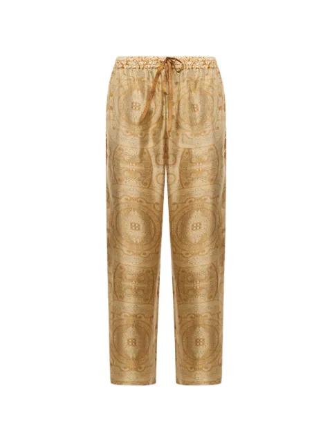 Pierre-Louis Mascia Aloe baroque-pattern straight-leg trousers Neutrals ALOESPT10959SE