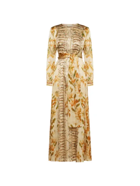 Pierre-Louis Mascia Mutka ruffled maxi dress Neutrals MUTKASAB12960SE519461101