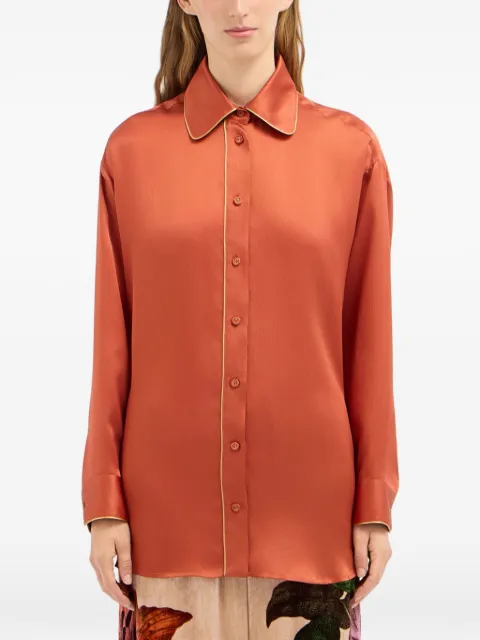 Pierre-Louis Mascia Mutka long-sleeve shirt Orange MUTKAUCML12936SE52216BRUCIAT