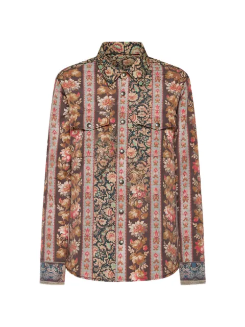 Pierre-Louis Mascia Integmosfre floral-print shirt Brown INTEGMOSFRECML10973PA519615101