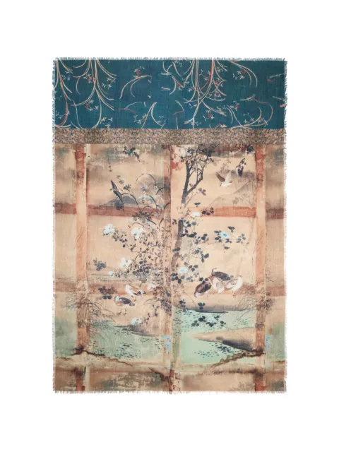 Pierre-Louis Mascia Euclidex landscape-print scarf Neutrals EUCLIDEXS135X195SWS518732101
