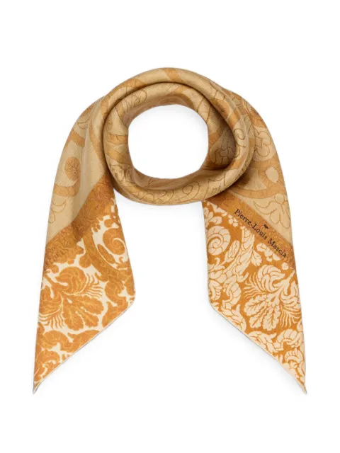Pierre-Louis Mascia Aloeuw floral-print silk scarf Neutrals ALOEUWSW067X067MSE518883101